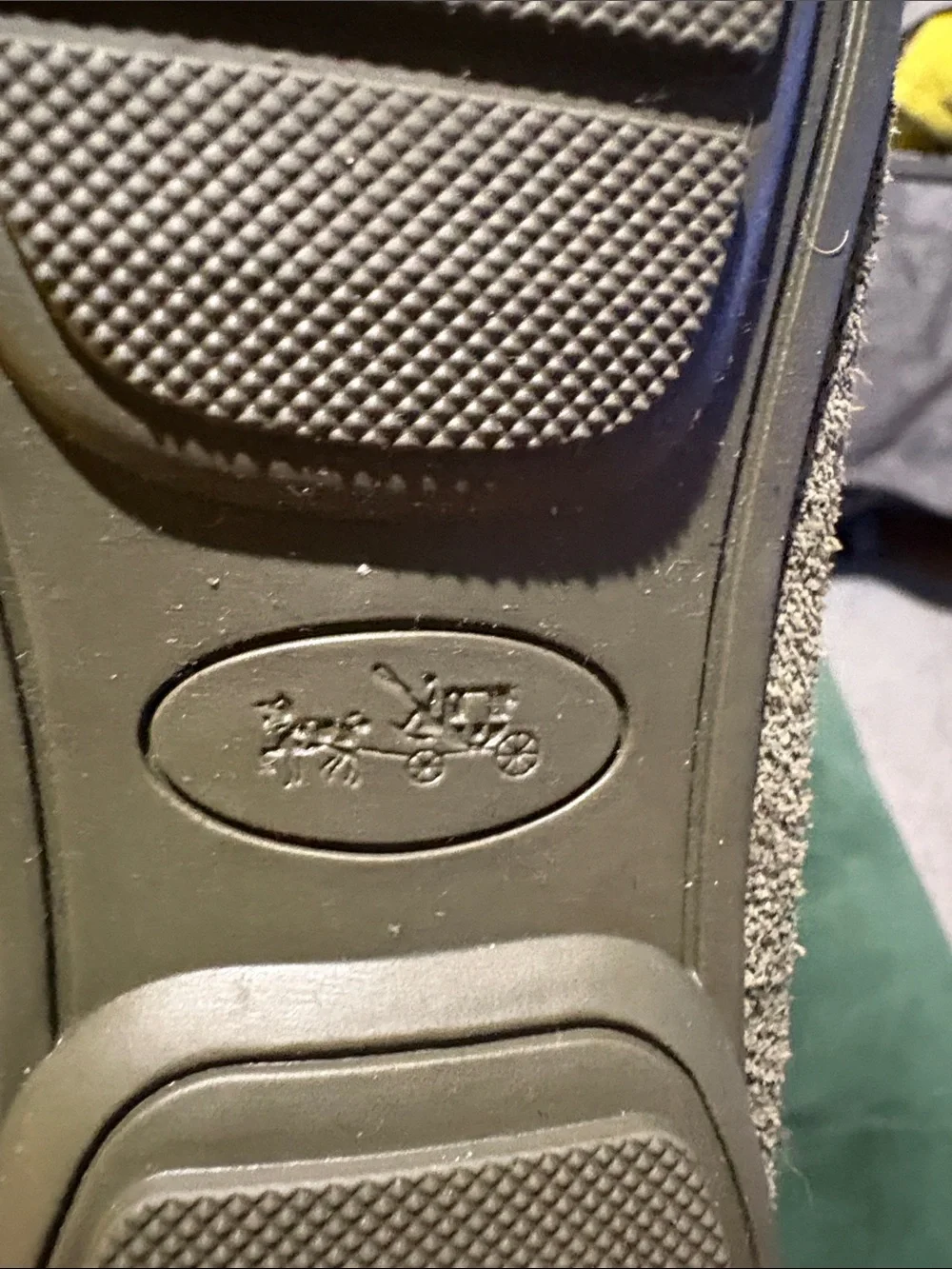 Coach green loafers